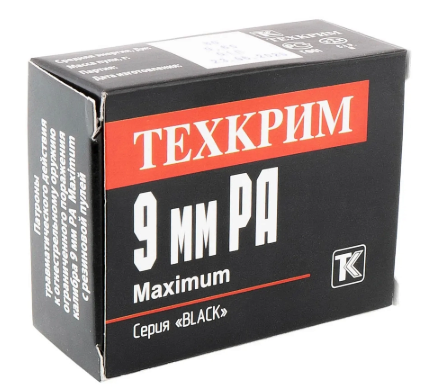 Патрон Техкрим 9мм РА рез. пуля Black