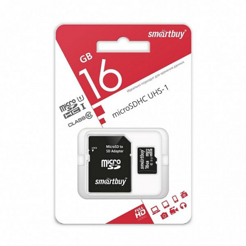 Ф/карта SDHC 16 Гб класс 10 SmartBuy 
