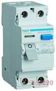УЗО 16 А, 10 мА, тип А, 2 полюса, CC216J Hager УЗО 16 А, 10 мА, тип А, 2 полюса, CC216J Hager