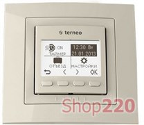 Терморегулятор для инфракрасных панелей terneo pro, слоновая кость Терморегулятор для инфракрасных панелей terneo pro, слоновая кость