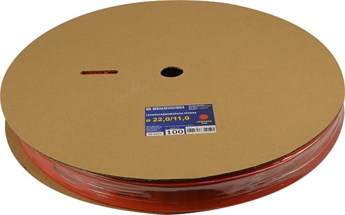 Термоусадочная трубка 22/11 красная (бухта 100м) - фото 161918