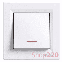 Выключатель с подсветкой, белый, EPH1400121 Schneider Asfora - фото 31039