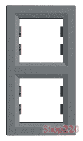 Рамка 2 поста, вертикальная, сталь, EPH5810262 Asfora Schneider - фото 34008