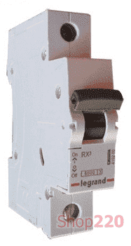 Автоматический выключатель 63А, 1 полюс, тип С, 419670 Legrand RX3 - фото 36998