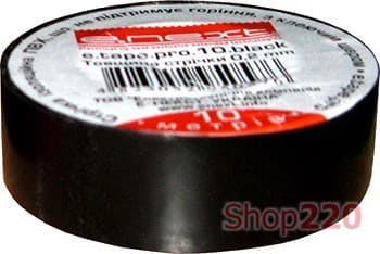 Изолента e.tape.stand.20.black, черная (20м) - фото 51320