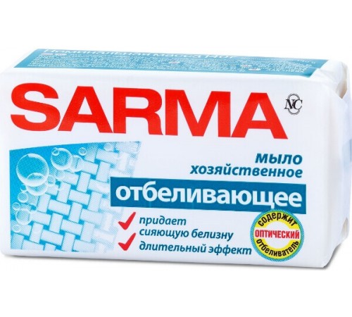Мыло хоз-ное Сарма отбеливающее 140 гр Мыло хоз-ное Сарма отбеливающее 140 гр