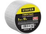 STAYER FIBER-Tape, 5 см х 10 м, 3 х 3 мм, самоклеящаяся серпянка, Professional (1246-05-10)