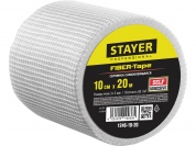STAYER FIBER-Tape, 10 см х 20 м, 3 х 3 мм, самоклеящаяся серпянка, Professional (1246-10-20)