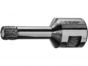 ЗУБР АВК, d 8 мм, (М14, 15 мм кромка), вакуумная алмазная коронка, Профессионал (29865-08-M14)