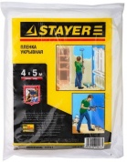 STAYER 4 м, 5 м, 30 мкм, защитная укрывочная пленка, Professional (12253-04-05)