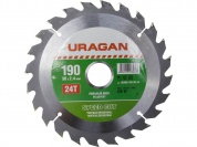 URAGAN Speed cut 190х30мм 24Т, диск пильный по дереву