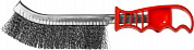 MIRAX однорядная, витая стальная проволока 0.3 мм, щетка ручная с пластмассовой рукояткой (35112-2)