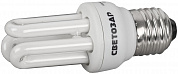 Энергосберегающая лампа СВЕТОЗАР "Стержень - 3U", цоколь E27(стандарт), теплый белый свет (2700 К), 10000 час, 9Вт(45)
