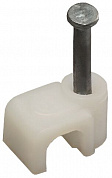ЗУБР СД-П, 4 мм, 50 шт, прямоугольная скоба-держатель с оцинкованным гвоздем, Профессионал (45112-04)