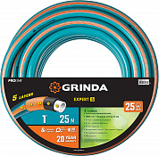 GRINDA EXPERT 5, 1″ 25 м, 25 атм, пятислойный, текстильное армирование, поливочный шланг, PROLine (429007-1-25)