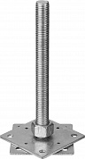 ЗУБР 110 x 110 x 250 мм x М24, цинк, анкерная регулировочная стойка (310266-110)