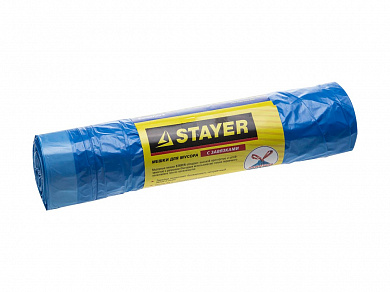 Купить Stayer 30 л, 20 шт, голубые, с завязками, мусорные мешки (39155-30) в интернет-магазине zubr-vrn в Воронеже