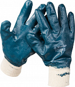 ЗУБР M, с манжетой, перчатки с полным нитриловым покрытием, Профессионал (11272-M)