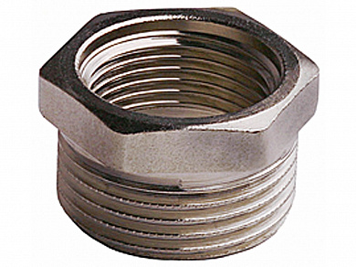 Купить GENERAL FITTINGS 1/2″ х 3/8″, никель, футорка (51081-1/2-3/8) в интернет-магазине zubr-vrn в Воронеже