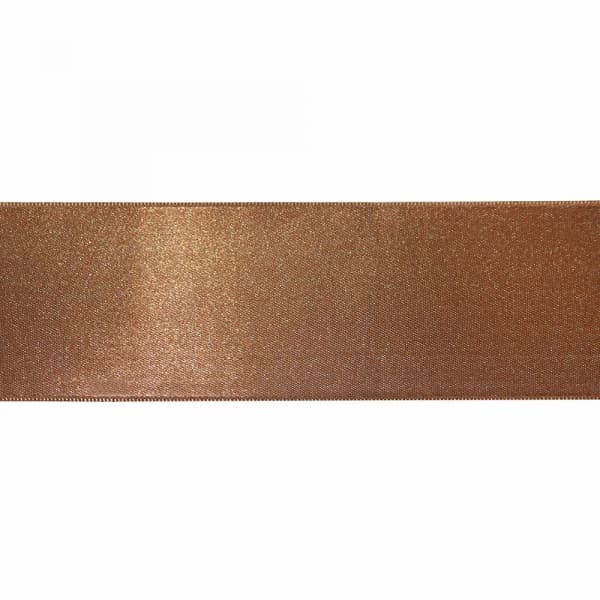 Лента атласная коричневая, 7 см