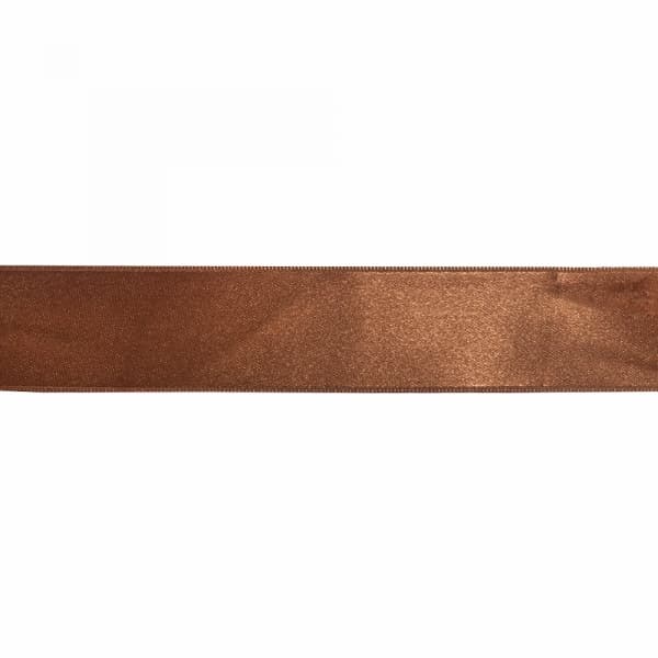 Лента атласная коричневая, 4 см 