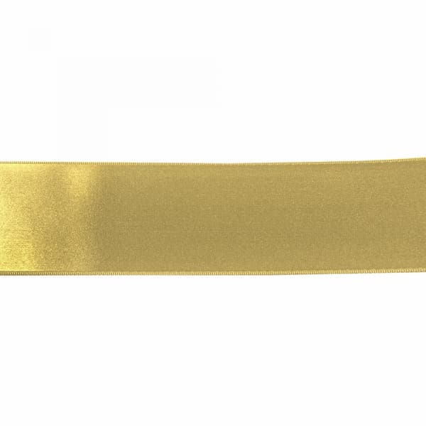 Лента атласная золотистая, 7 см 