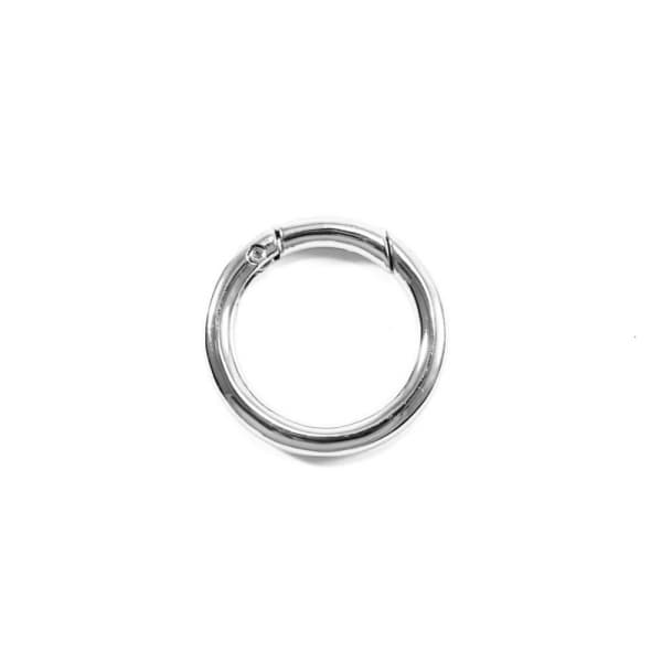Карабин кольцо никель, 25 мм, металл