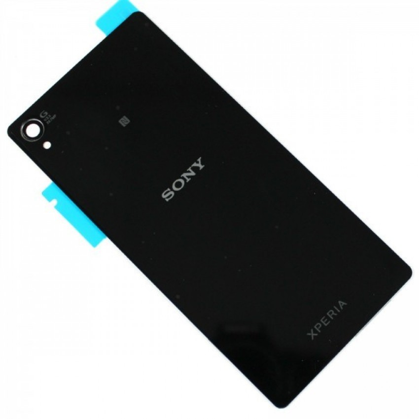 Back cover for Sony D6603/Xperia Z3 black HQ Sony D6603 / Xperia Z3 melns HQ aizmugurējais vāciņš