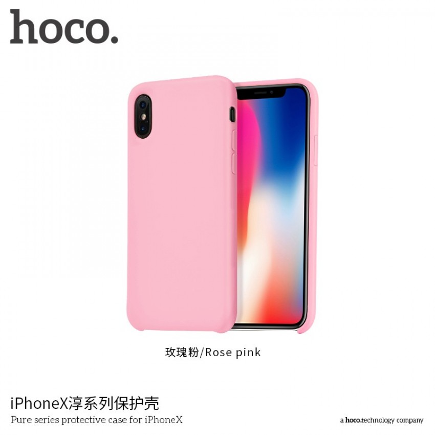 Case Korpuss Hoco Pure Series Apple iPhone X rožu rozā