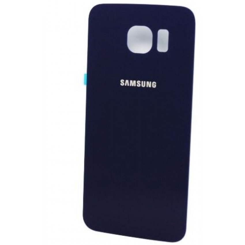 Back cover for Samsung G920F S6 blue (black) original (used Grade B) Samsung G920F S6 zils (melns) oriģināls aizmugurējais vāciņš (lietots B pakāpe)