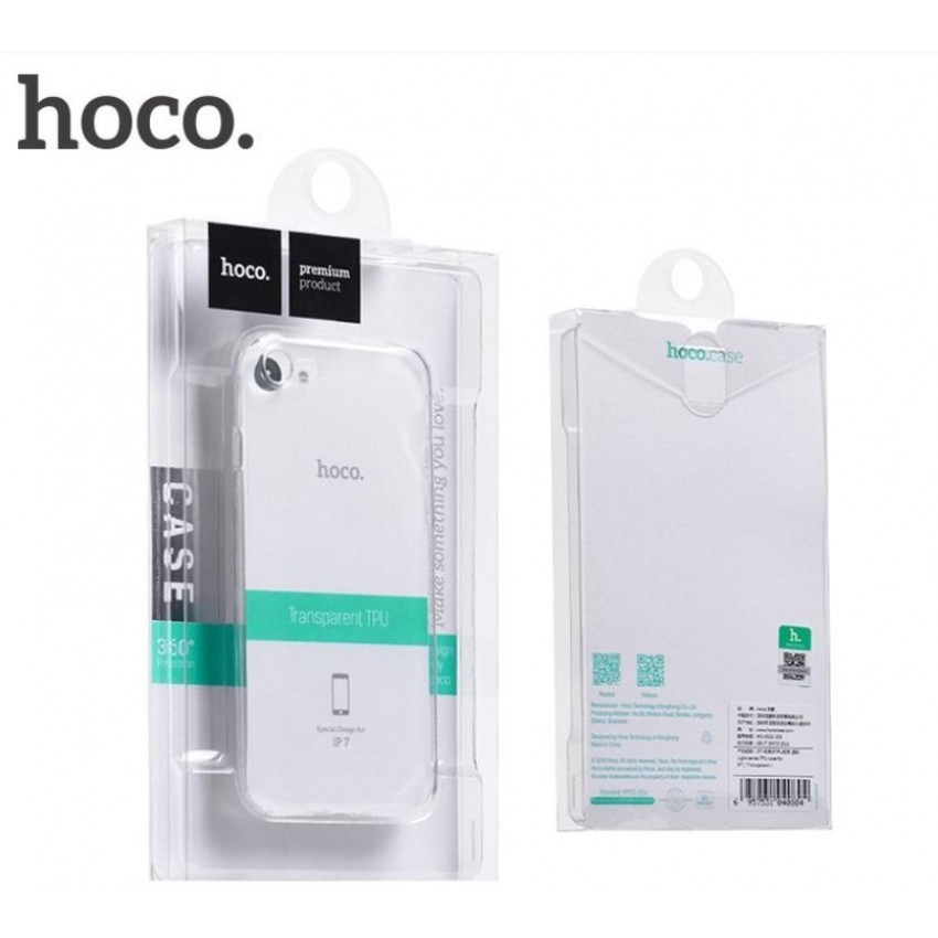 Case Korpuss Hoco Light Series TPU Apple iPhone 7 Plus / 8 Plus caurspīdīgs melns