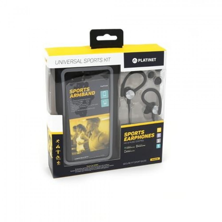 Armband case Platinet + HF 3,5mm black 4.7' - 5.0' (14x7,1cm) Aproce-ietvars Platinet + HF 3,5 mm melna 4,7 - 5,0 (14x7,1 cm)