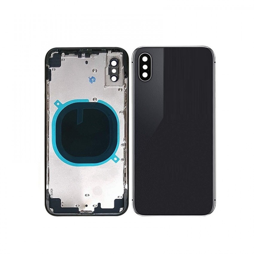Battery cover iPhone X space grey full HQ Akumulatora vāciņš iPhone X Space Grey pilns HQ