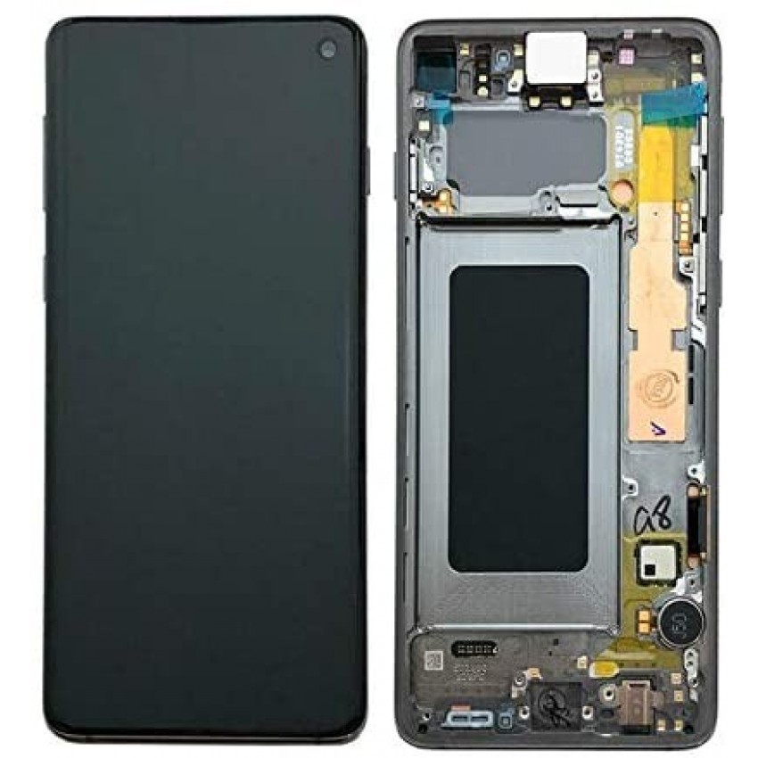 LCD screen Samsung G973F S10 with touch screen black (Prism Black) original (service pack) LCD screen Samsung G973F S10 with touch screen black (Prism Black) original (service pack)