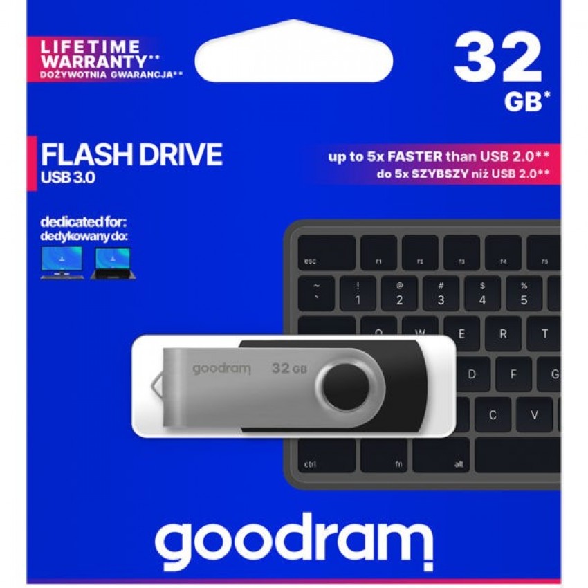 USB memory drive GOODRAM UTS3 32GB USB 3.0 USB atmiņas disks GOODRAM UTS3 32GB USB 3.0