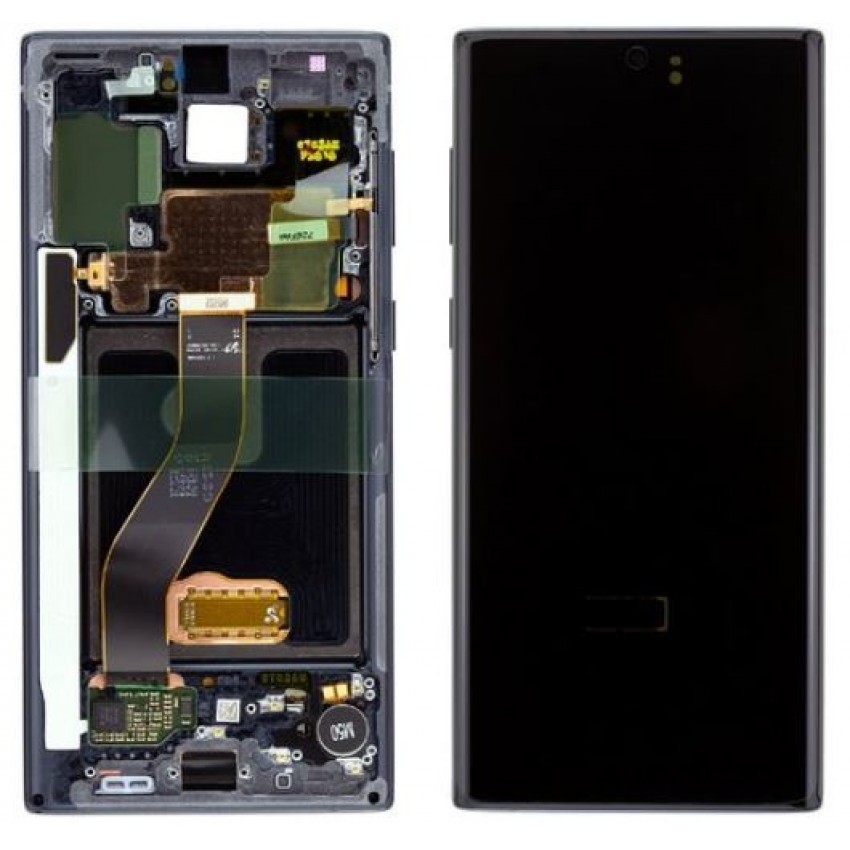 LCD screen Samsung N970F Note 10 with touch screen with frame black original (service pack) LCD screen Samsung N970F Note 10 with touch screen with frame black original (service pack)