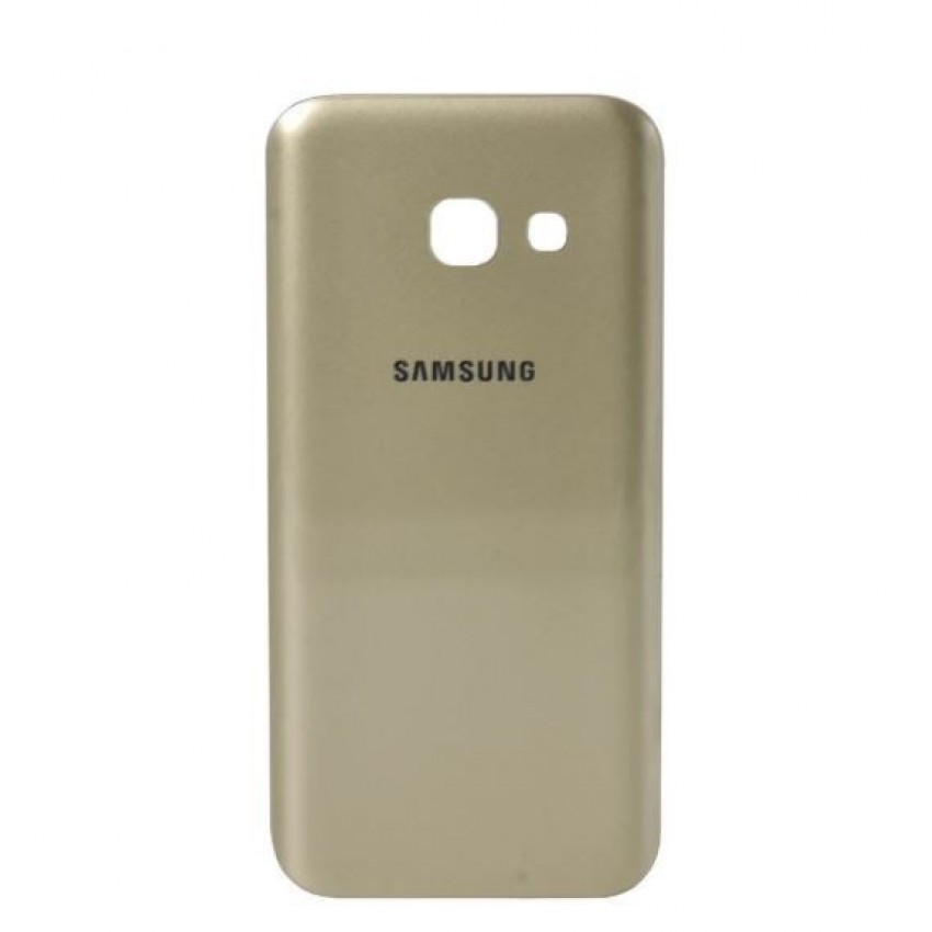 Back cover for Samsung A320 A3 2017 gold original (used Grade A) Samsung A320 A3 2017 zelta oriģināls aizmugurējais vāks (lietots A pakāpe)