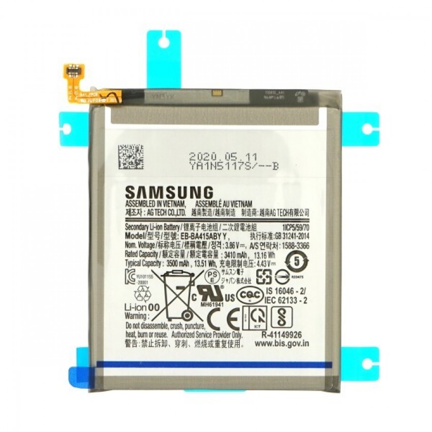 Battery original Samsung A415 A41 2020 3410mAh EB-BA415ABY (service pack) Battery original Samsung A415 A41 2020 3410mAh EB-BA415ABY (service pack)