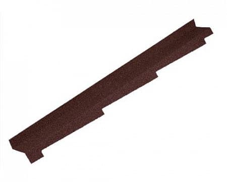 Боковое примыкание Метротайл (Metrotile) левое, цвет коричневый, 1250 мм