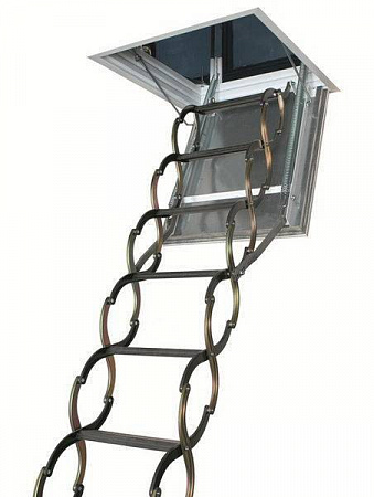 Чердачная лестница Fakro металлическая огнестойкая LSF 70*120*280-300 см