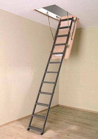 Чердачная лестница Fakro металлическая складная LMS 70*120*280 см