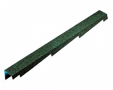 Торцевая планка Метротайл (Metrotile) правая, цвет зеленый, 1250 мм