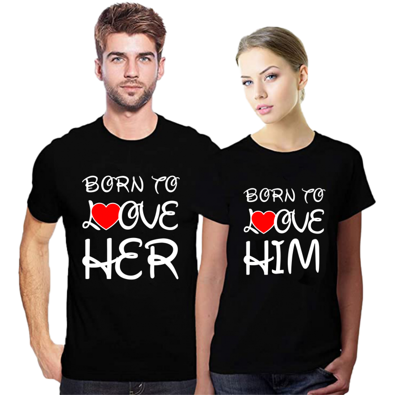 Set tricouri Born to love Him/Her Set tricouri Born to love Him/Her