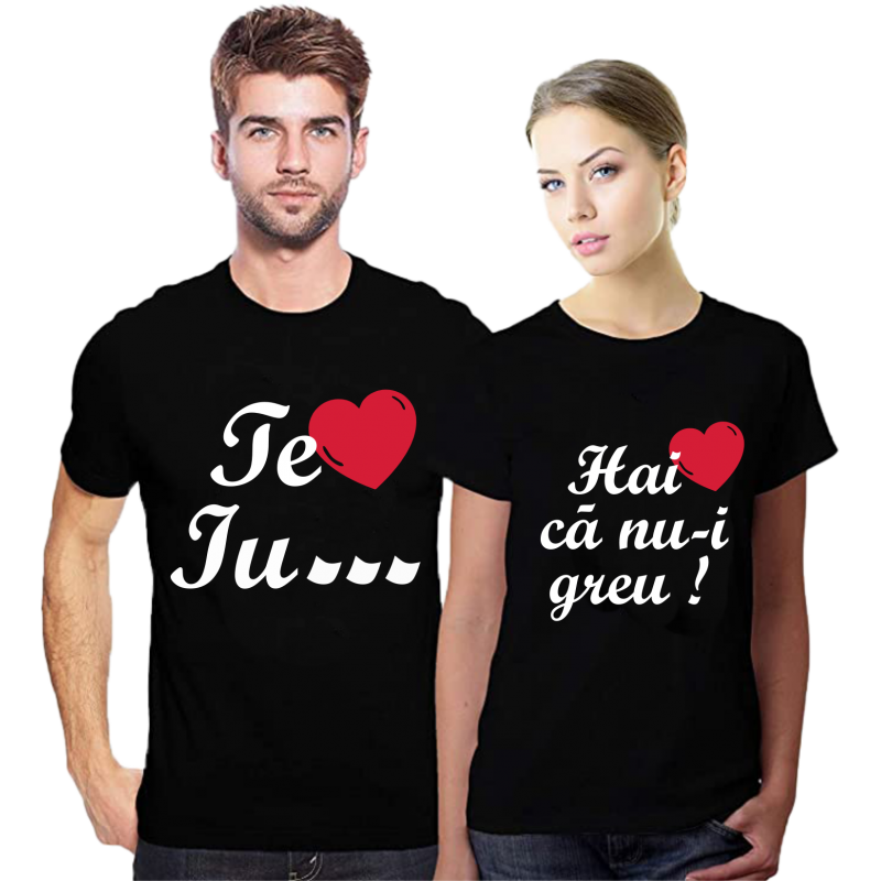 Set tricouri "Te iu...besc" Set tricouri "Te iu...besc"