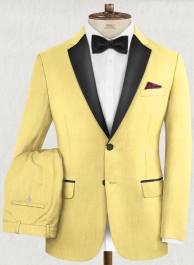 Napolean Yellow Wool Tuxedo Suit