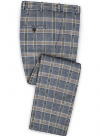 Parma Blue Feather Tweed Pants