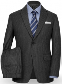 Light Weight Charcoal Stripe Tweed Suit