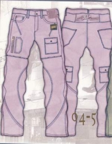 Designer Denim Cargo Jeans - Style 4-5