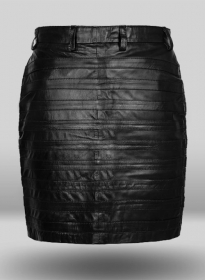 Black Zebra Leather Skirt - # 192 - M Regular