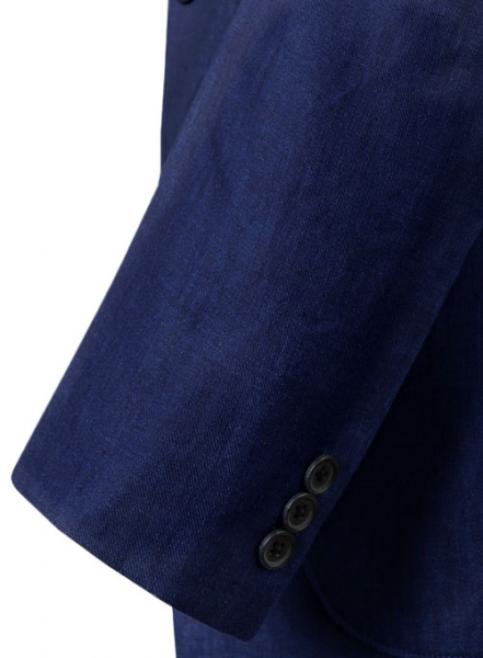 Italian Brandy Blue Pablo Style Linen Jacket